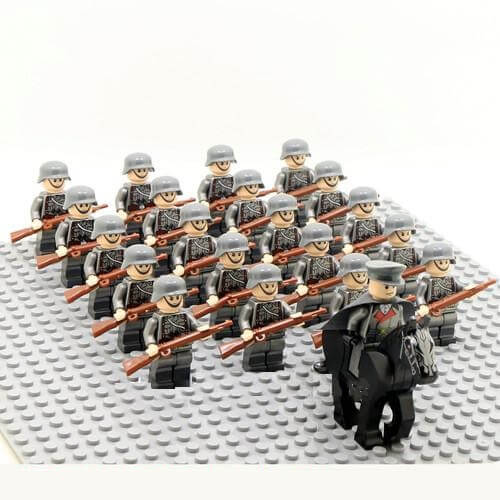 Military Troop with Army Horse Building Blocks - Quymart.com