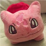 pink rose bulbasaur plush