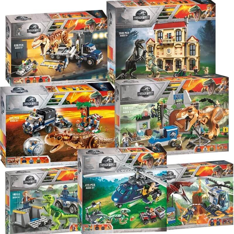 Jurassic world building blocks hot sale