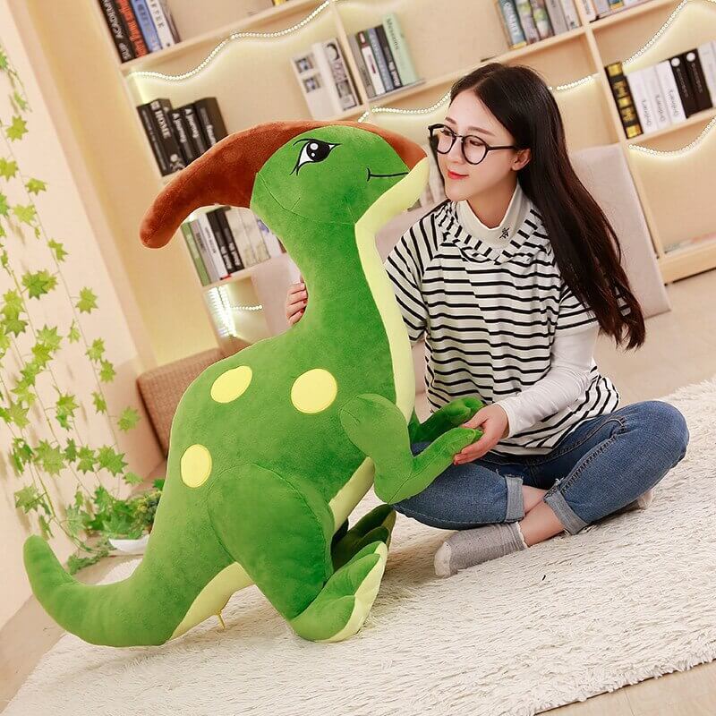 Cute Dino Plush, Parasaurolophus Stuffed Animal Gift For Kids - Quymart.com