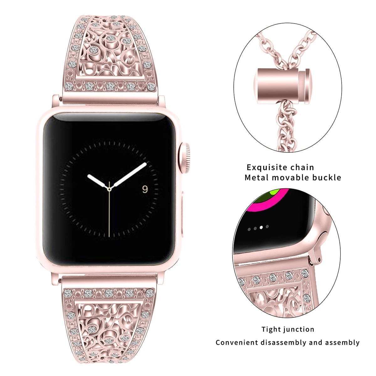 Stylish Women Diamond Apple Watch Bands Quymart Jewelry