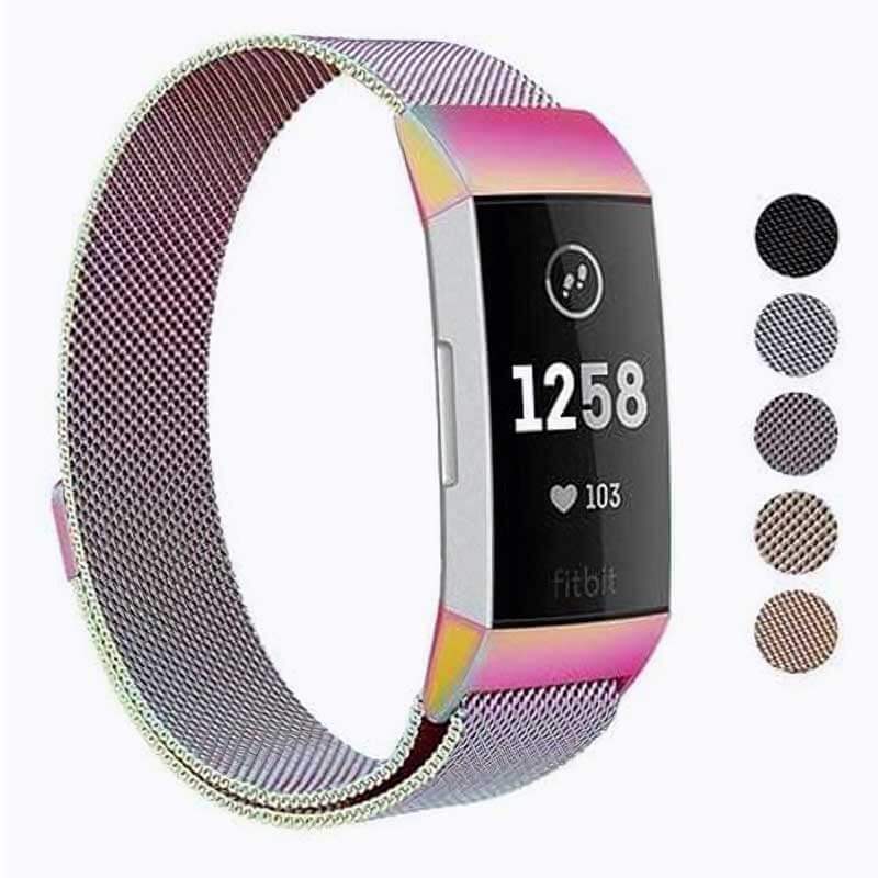 Milanese Stainless Steel Fitbit Charge 3 Watch Bands - Quymart Jewelry