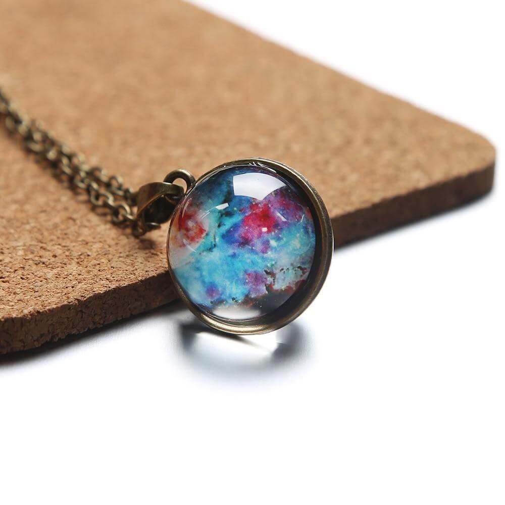 Time Gem Nebula Galaxy Planet Universe Necklace - Quymart Jewelry