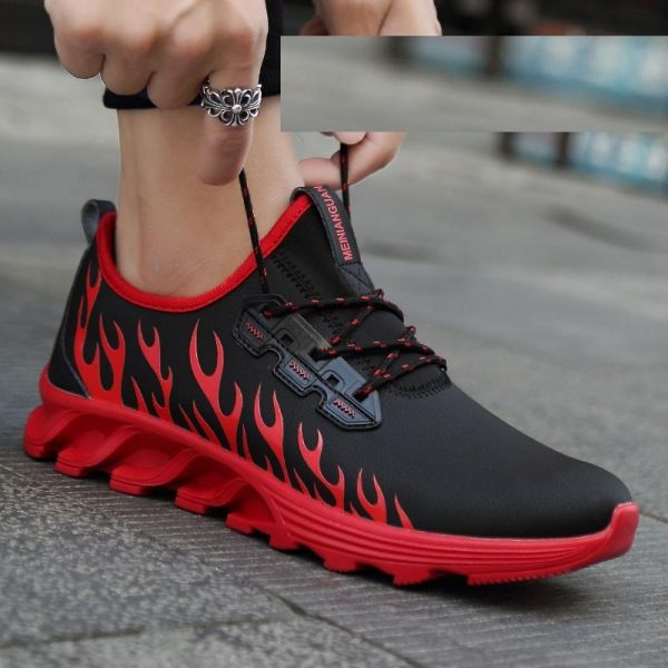 Fashion Sport Running Shoes Fire Pattern Quymart Apparel