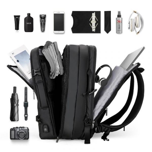 Multilayer Space Travel Bag Antitheft With 3.0 USB Charging Quymart