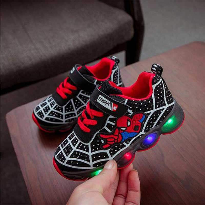 SpiderMan Children Shoes With LED Quymart Apparel   SpiderMan Children Shoes With LED 1 