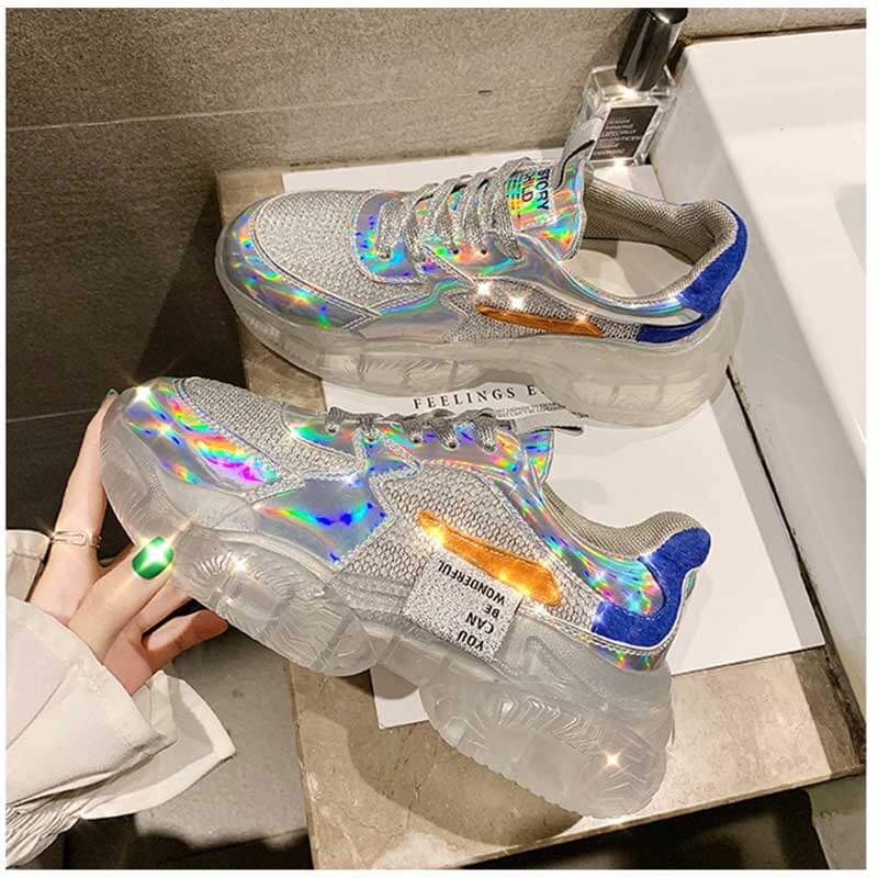 transparent sneakers womens