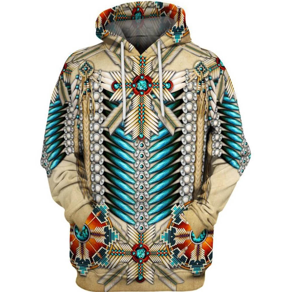 Native Indian Sioux Warrior Hoodie - Quymart Apparel