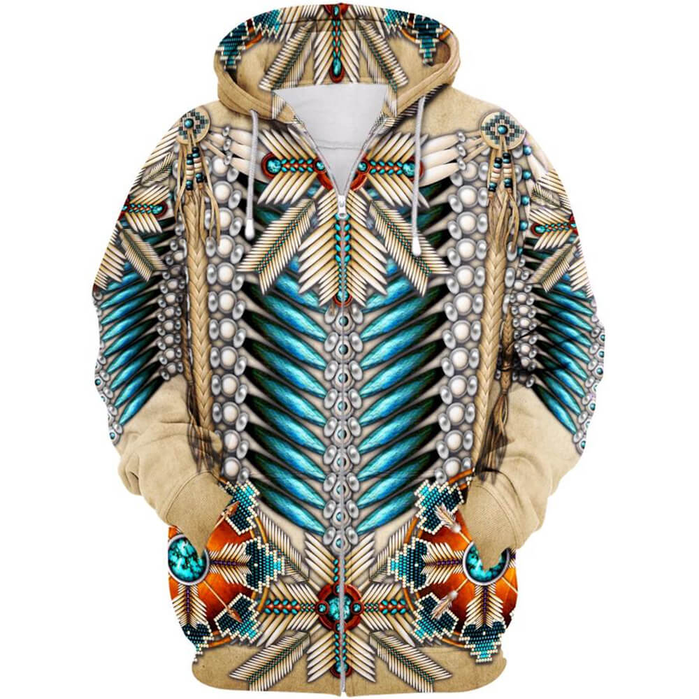 Native Indian Sioux Warrior Hoodie - Quymart Apparel