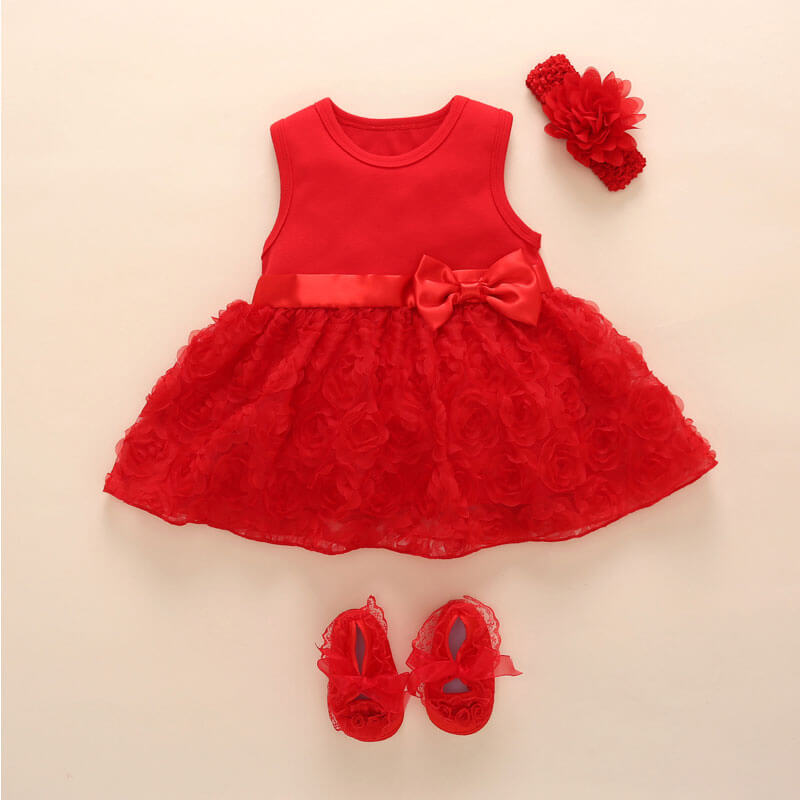 Newborn Baby Girls Infant Dress Set - Quymart Apparel