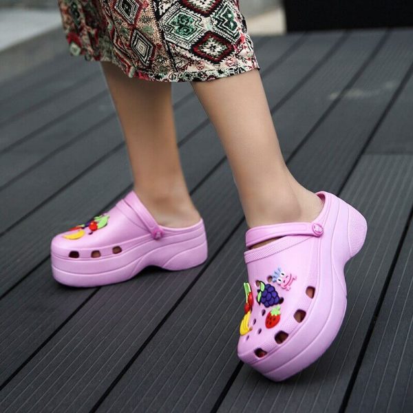 crocs with big heels