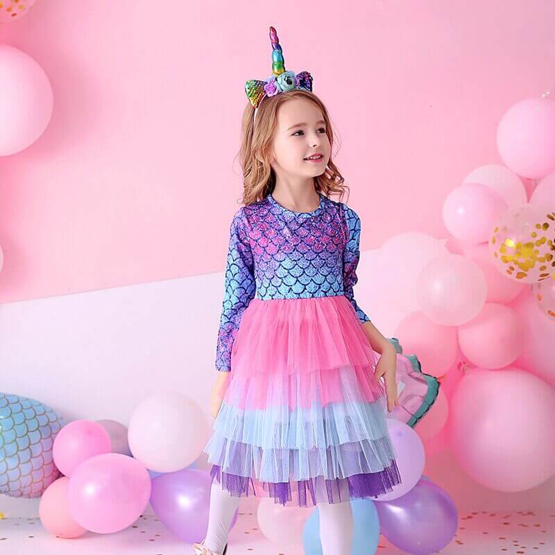 Princess Mermaid Dress, Cute Princess Party Dress Quymart Apparel