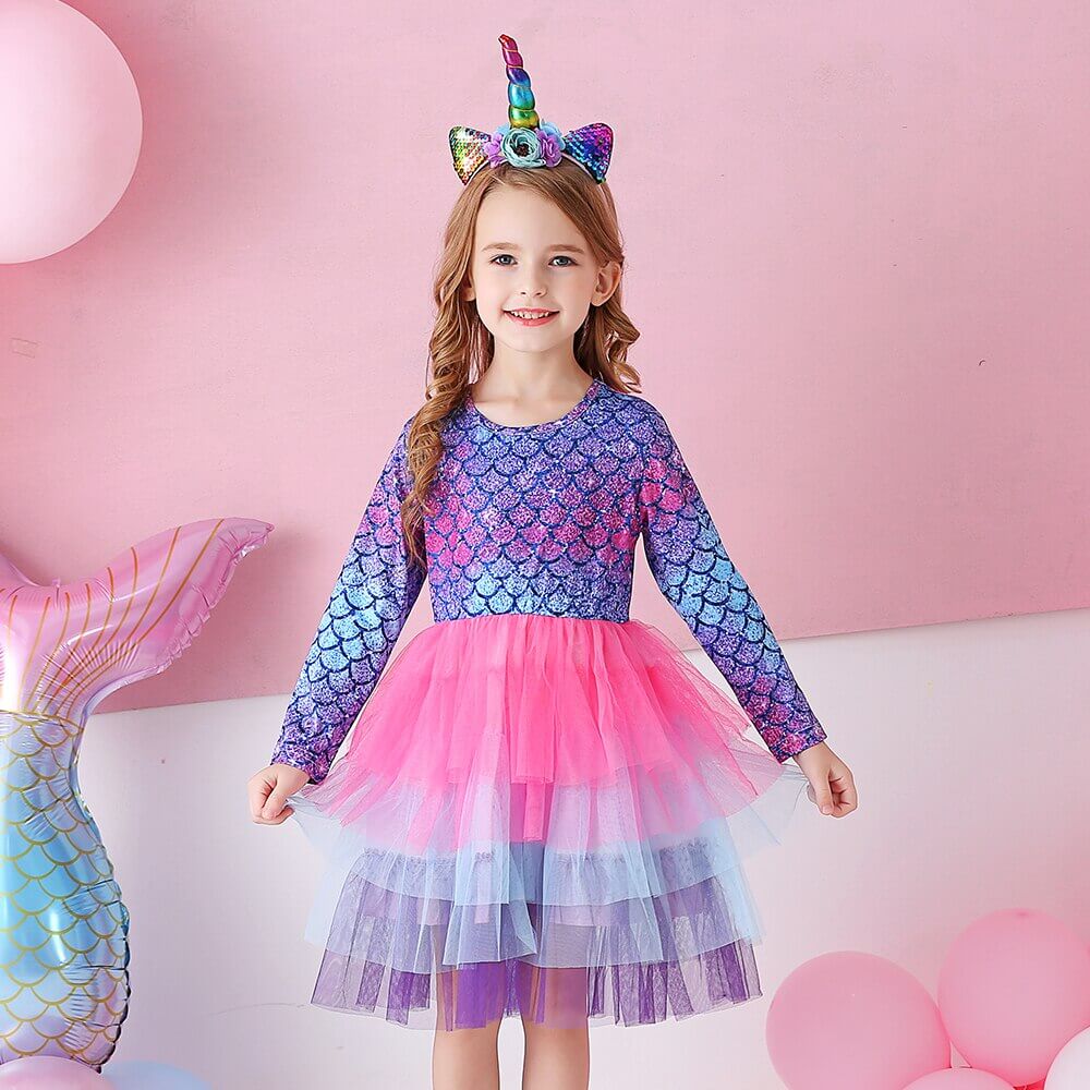 Princess Mermaid Dress, Cute Princess Party Dress Quymart Apparel