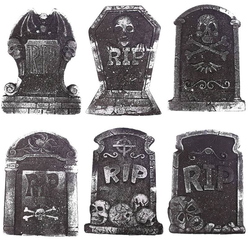 Halloween Foam Skeleton Tombstone Yard Decoration - Home & Garden