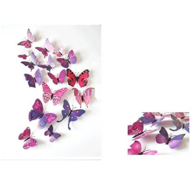 Butterfly Wall Decor Stickers Art Decals for Girl Rooms Home & Garden
