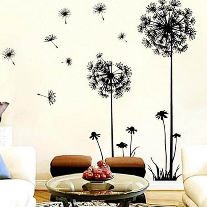 Dandelion Wall Art Decal Stickers Home & Garden