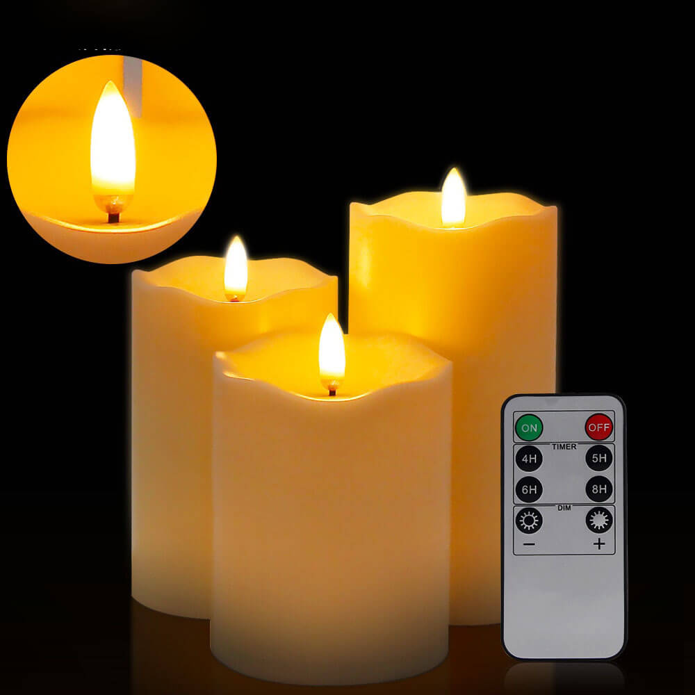 3pcs LED Candles Lights Tea Lights Halloween and Christmas Decorations
